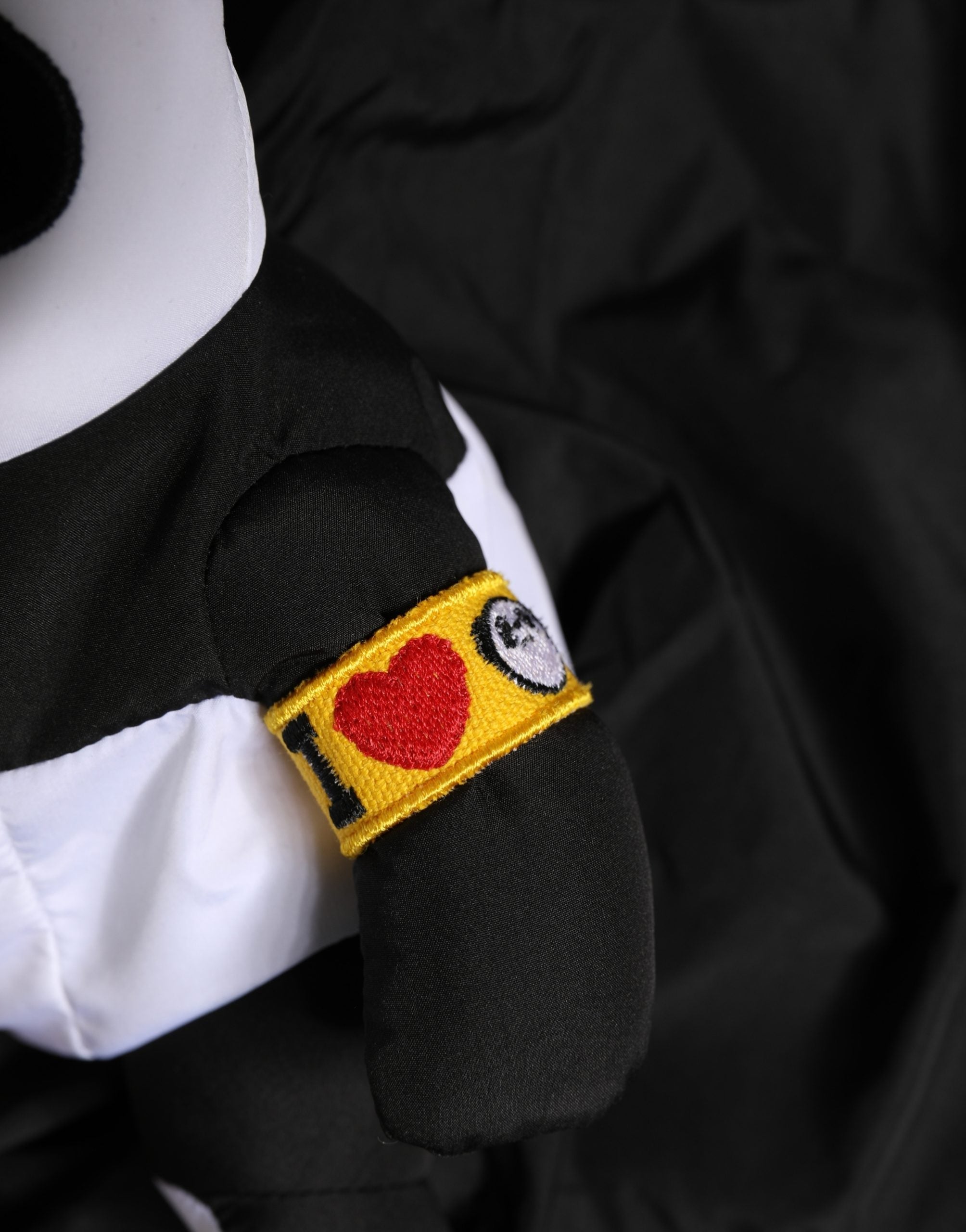 Men Black Polyester Panda Stuffed Ecobag Bag - ventzia