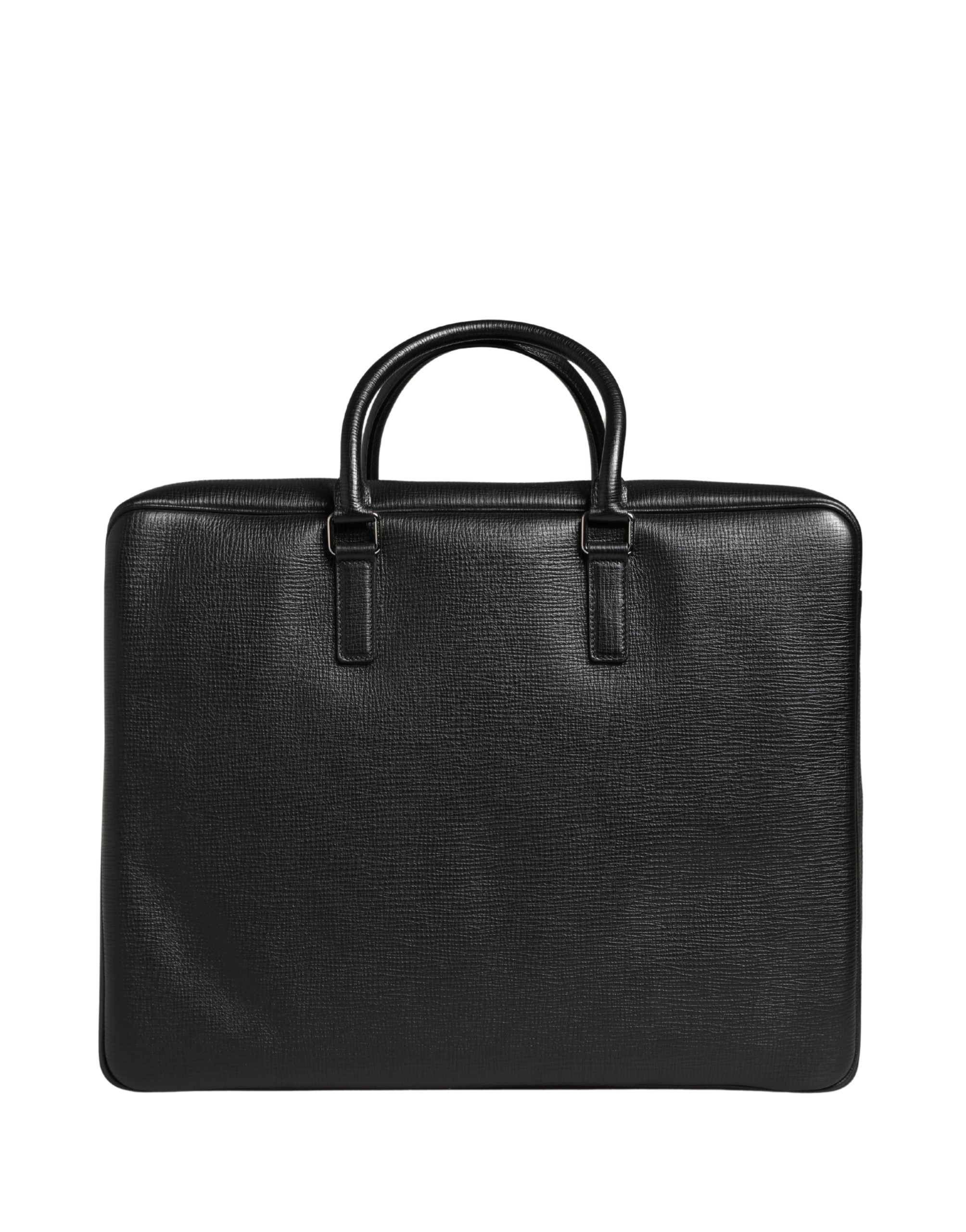Black Car Man Applique Leather Weekender Borse Bag - ventzia