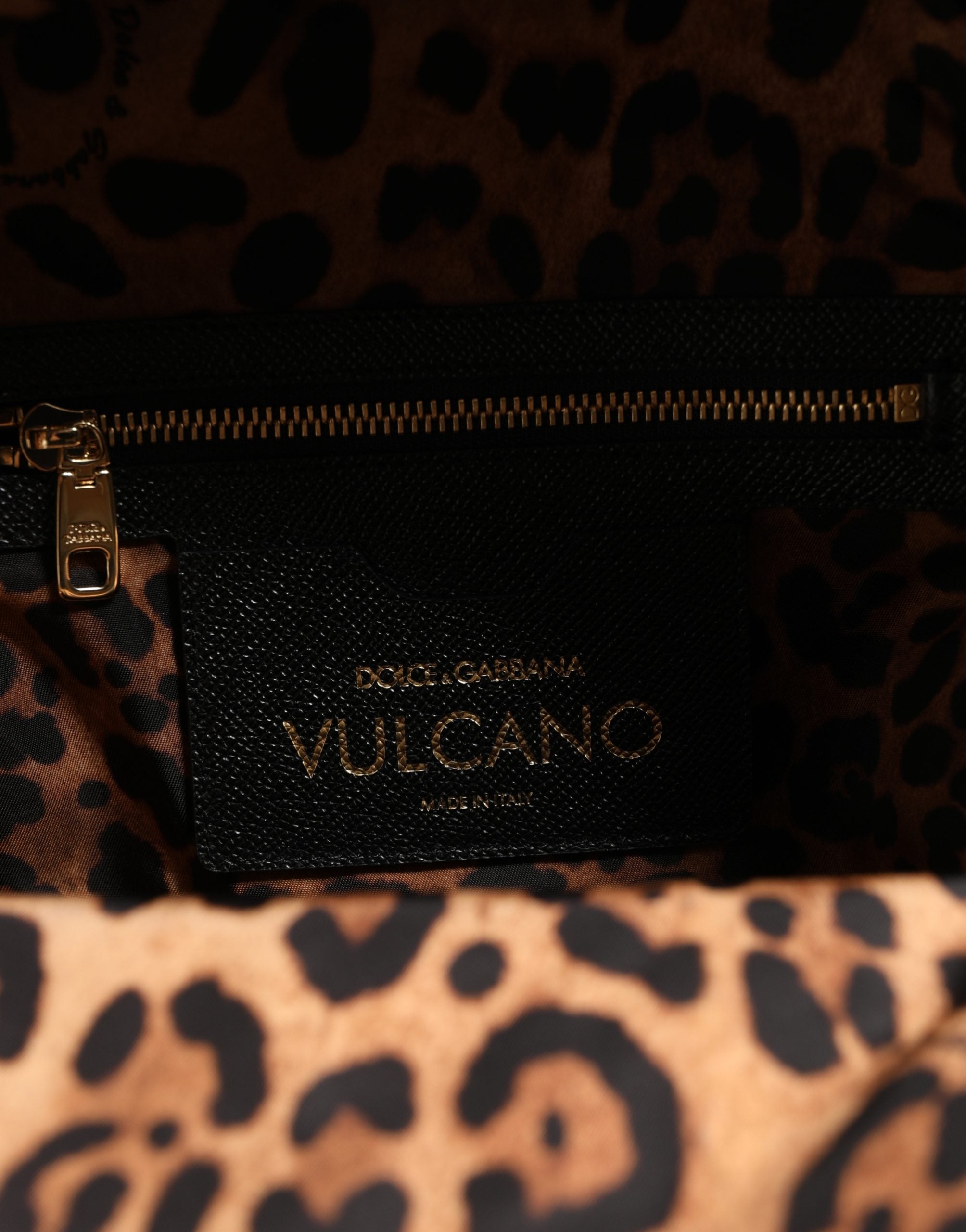 VULCANO Black Nylon #DGFAMILY Embellished Backpack Bag - ventzia