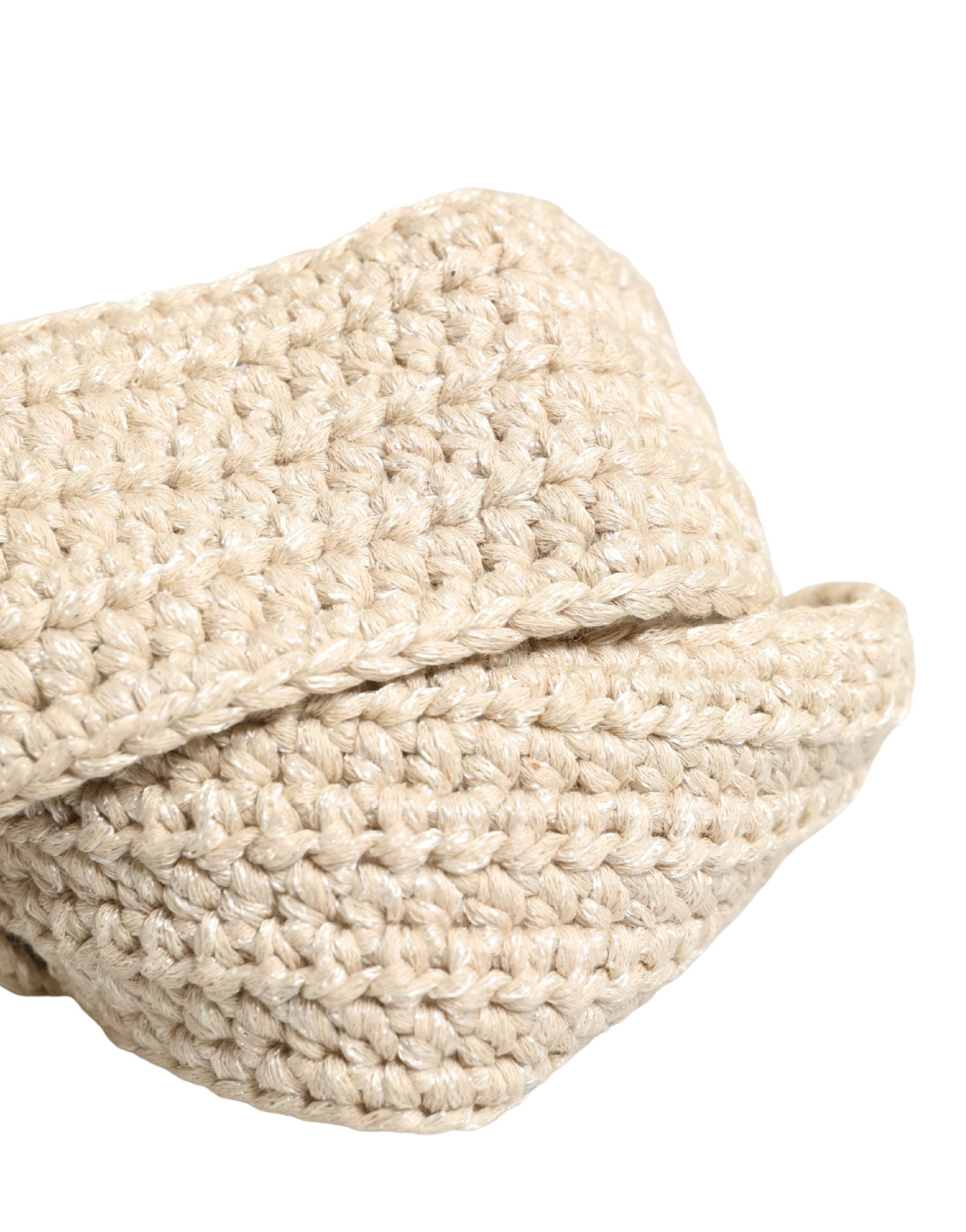 Beige Woven Vintage Metal Buckle Waist Belt - ventzia