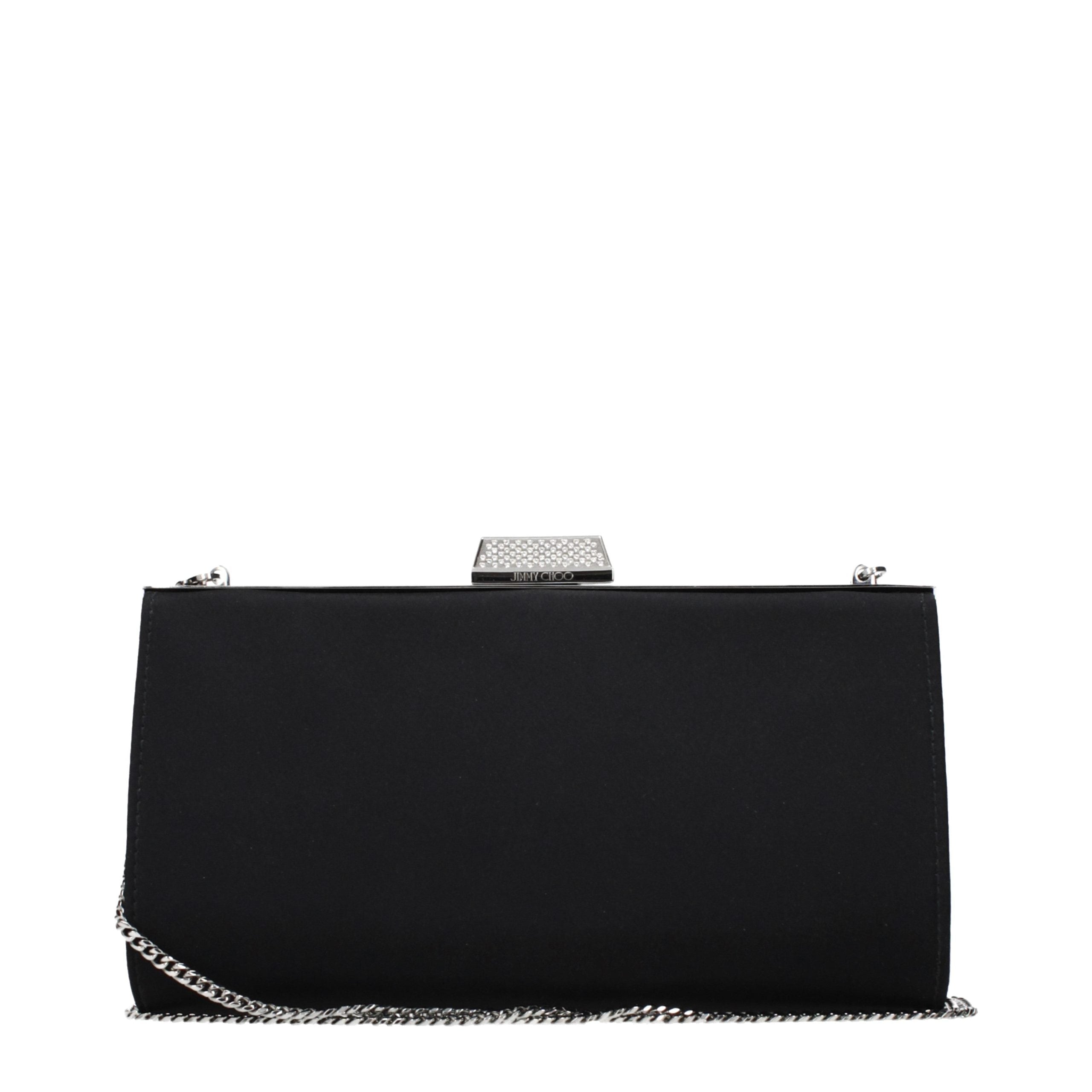 Black Satin Clutch Bag