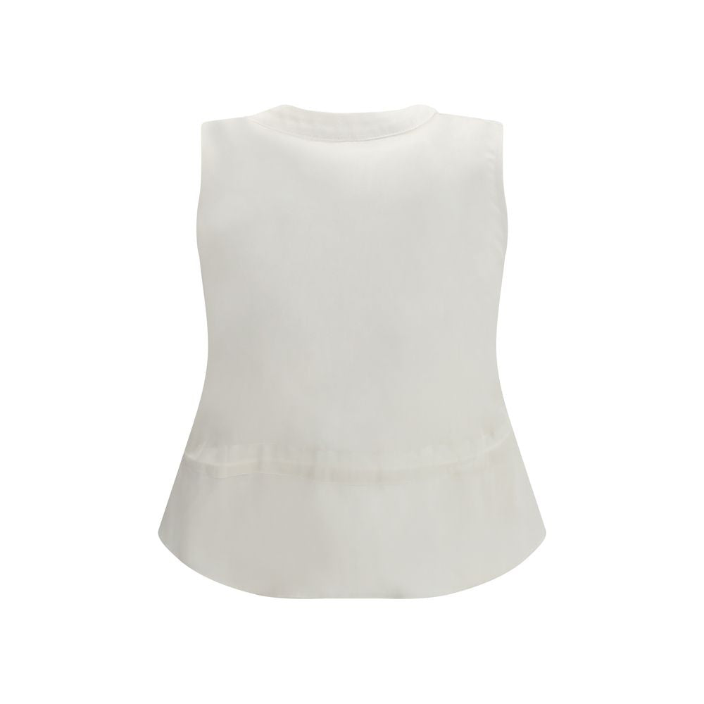 White Cotton Waistcoat - ventzia