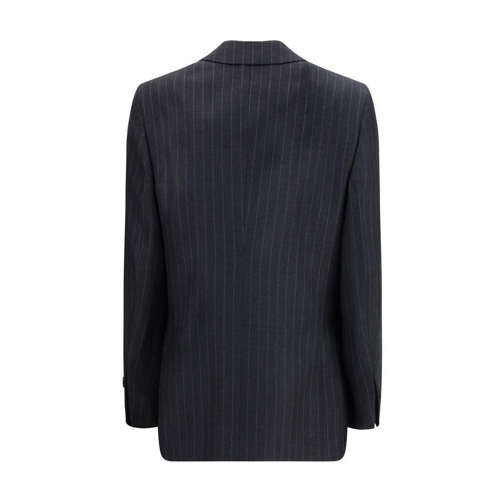 Gray Fleece Wool Blazer - ventzia