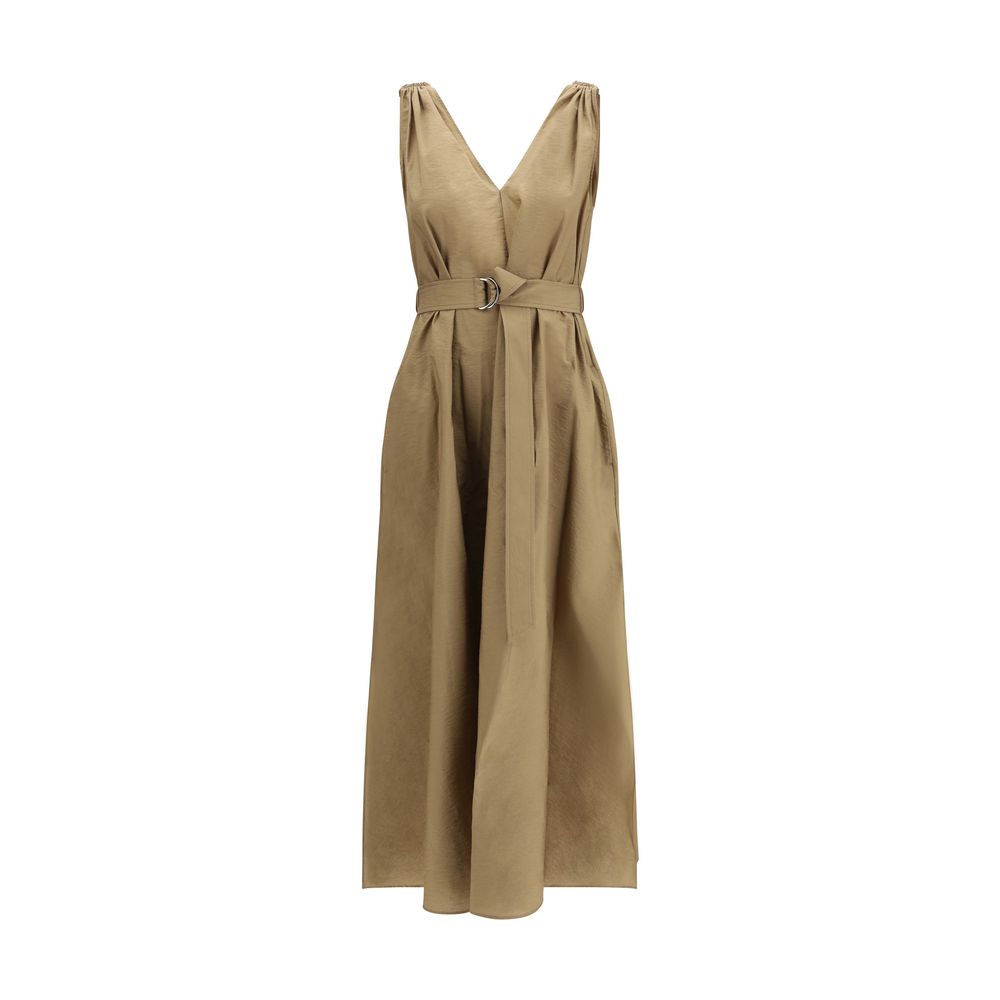 Beige Polyamide Casual Dress - ventzia