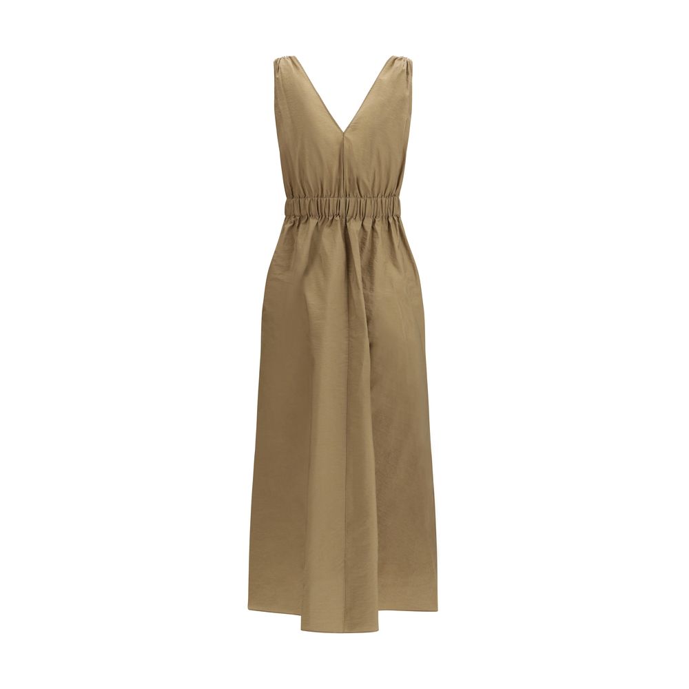 Beige Polyamide Casual Dress - ventzia