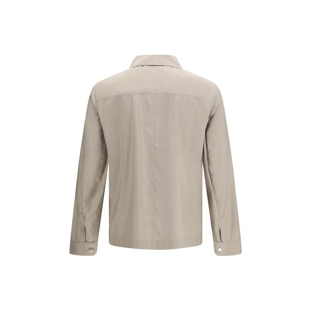Beige Polyester Coat - ventzia