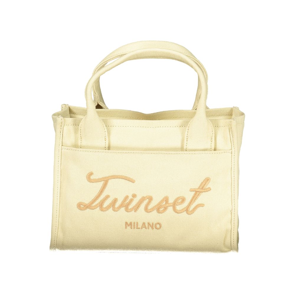 Beige Cotton Women Handbag - ventzia