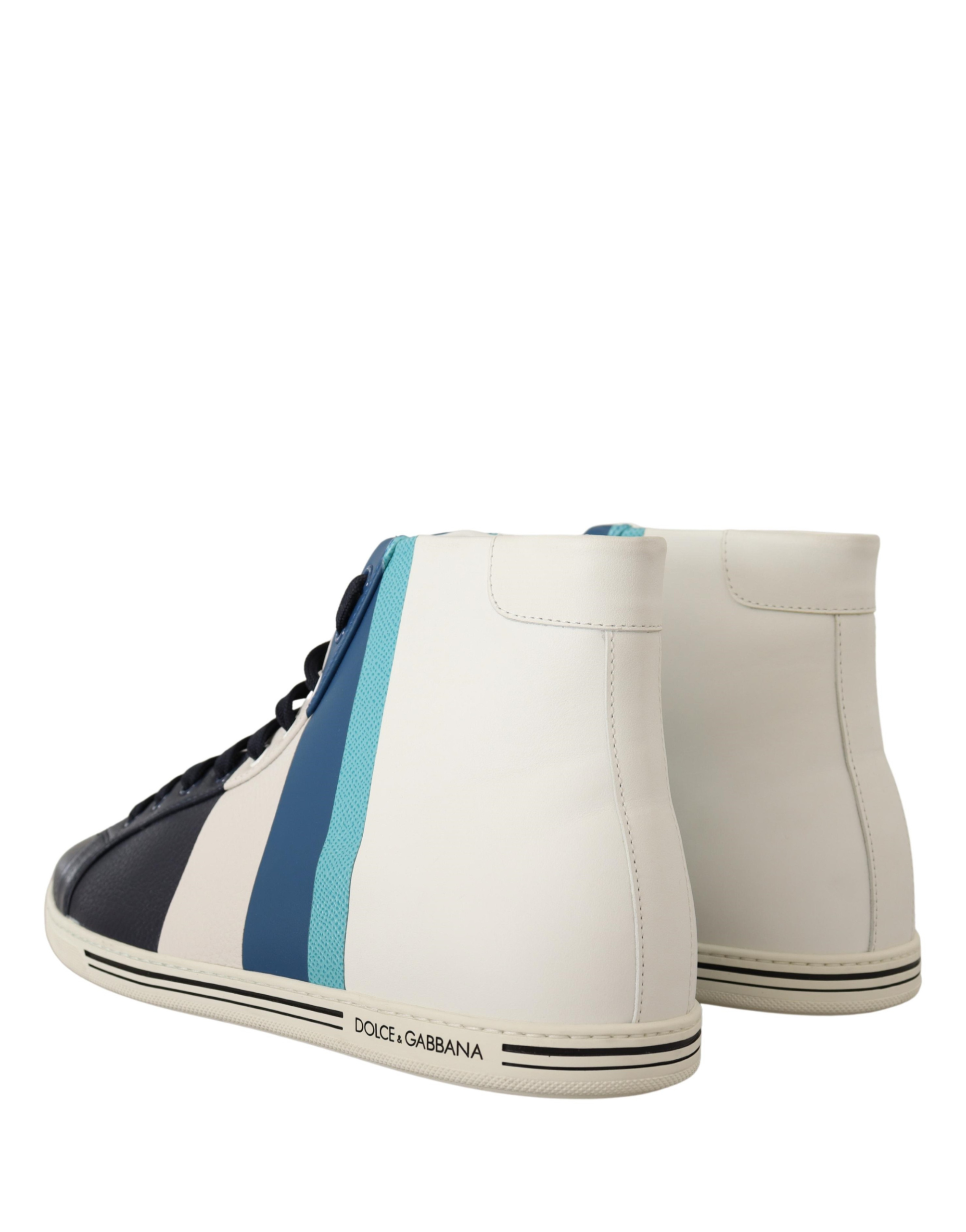 Multicolor Leather Mid Top Sneakers Shoes - ventzia