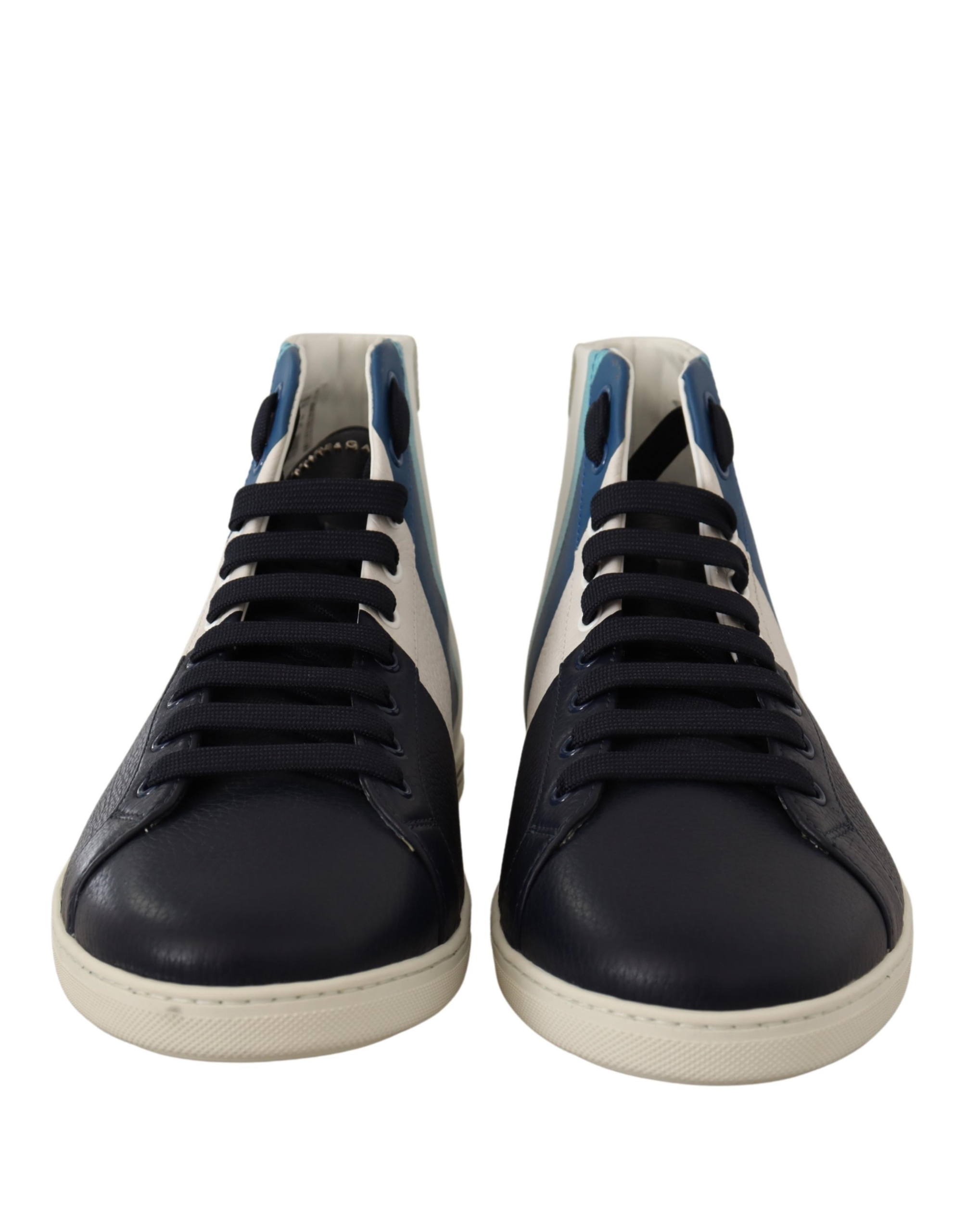 Multicolor Leather Mid Top Sneakers Shoes - ventzia