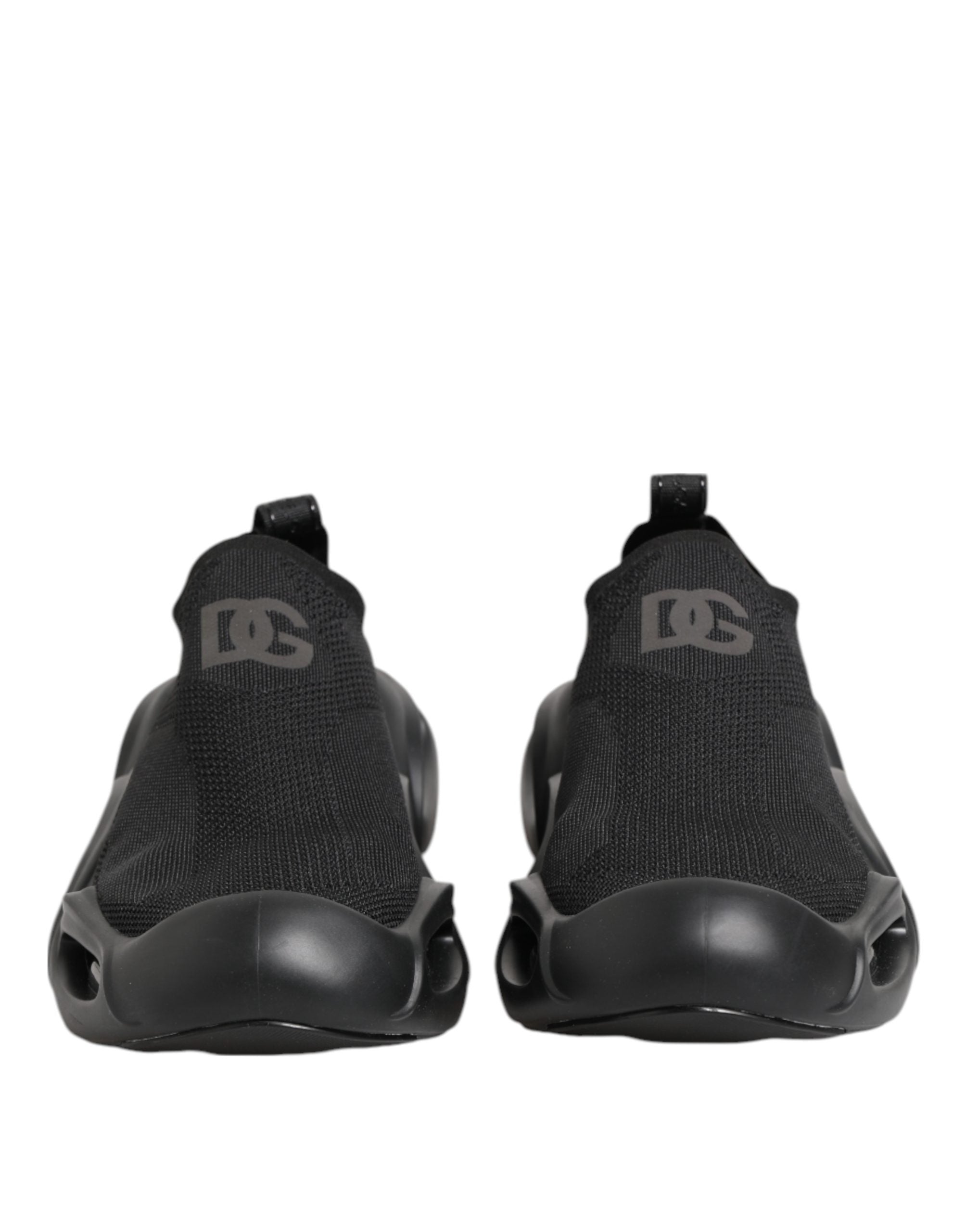 Black Slip On Wave Low Top Sneakers Shoes - ventzia