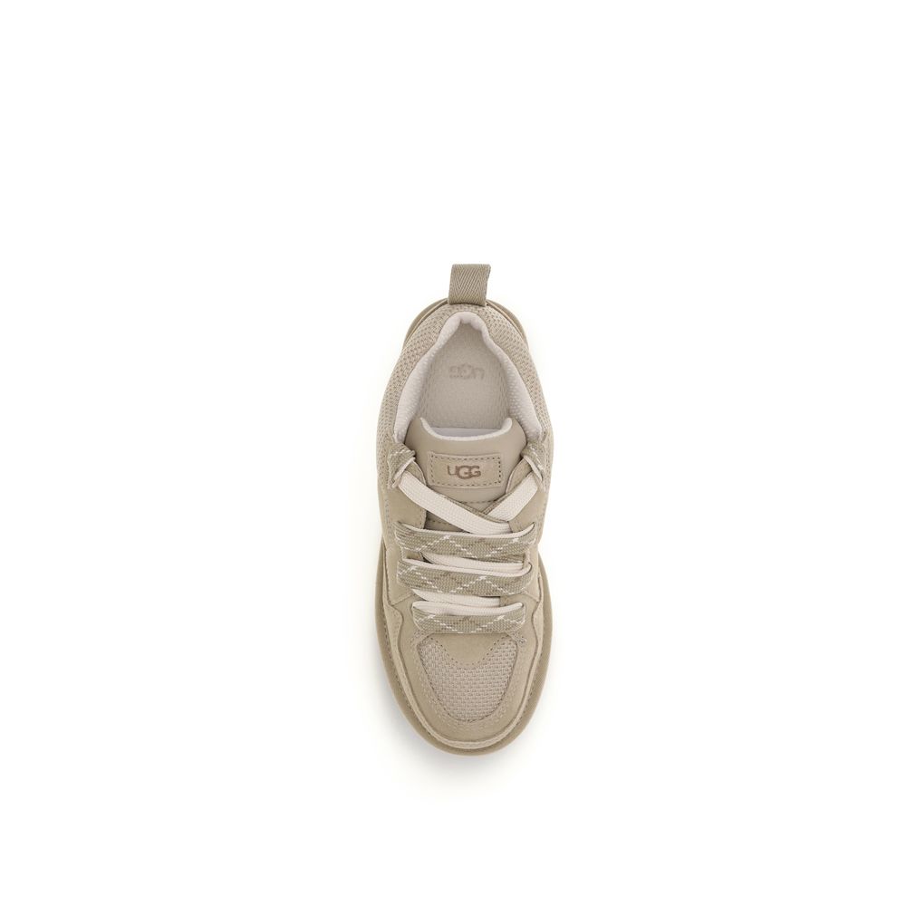 Beige Calf Leather Bos Taurus Low Top Sneakers - ventzia