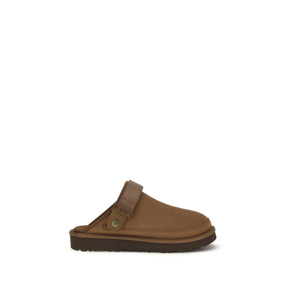 Brown Calf Leather Bos Taurus Mules - ventzia