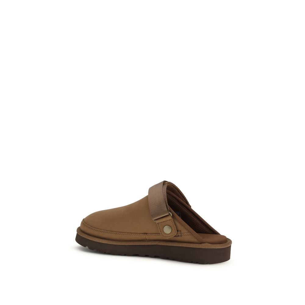 Brown Calf Leather Bos Taurus Mules - ventzia