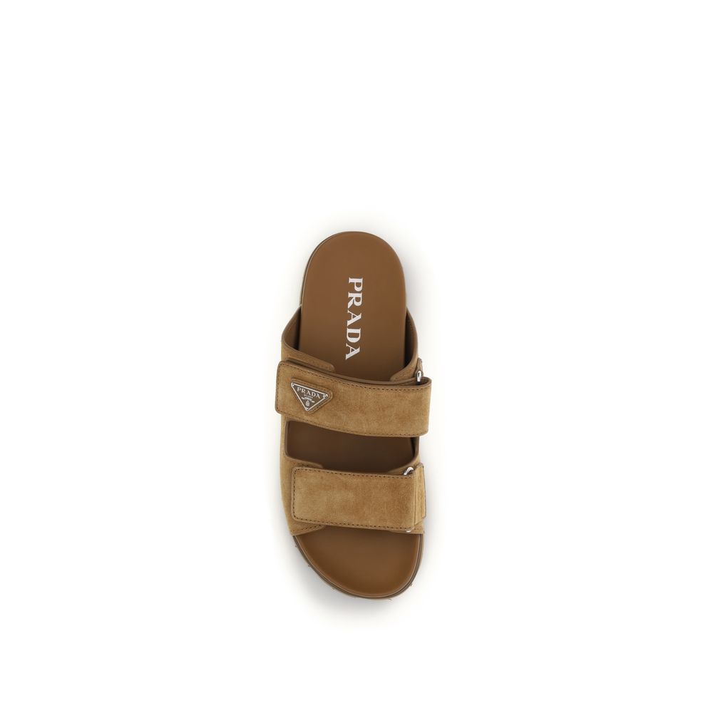 Brown Calf Leather Bos Taurus Strap-On Sandals - ventzia