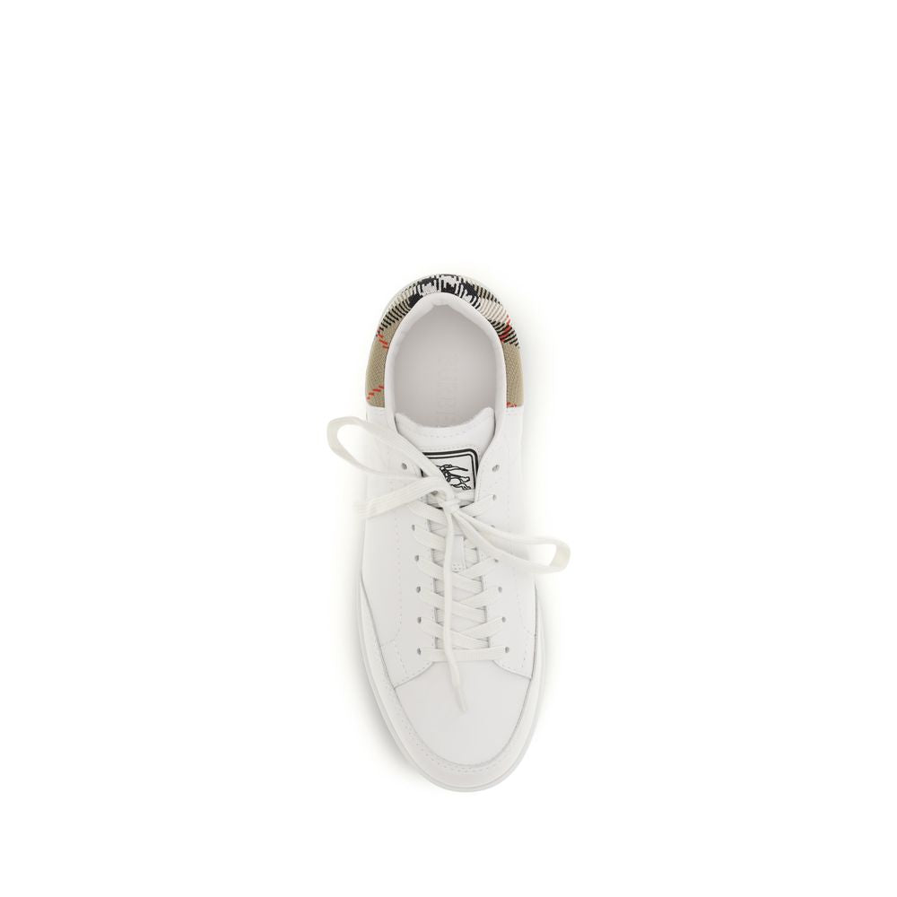 White Calf Leather Bos Taurus Low Top Sneakers - ventzia