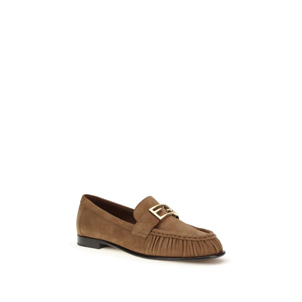 Brown Lamb Ovis Aries Aries Slip-On Loafers