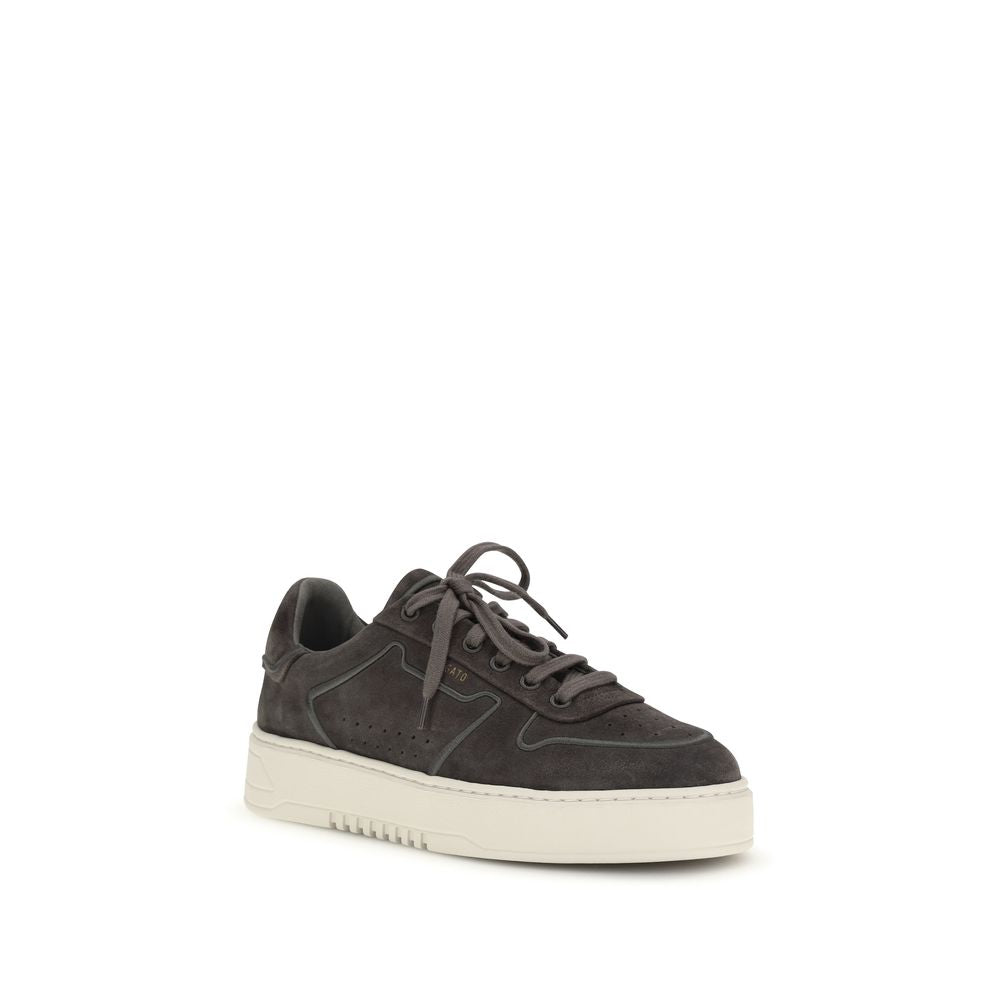 Gray Calf Leather Bos Taurus Low Top Sneakers