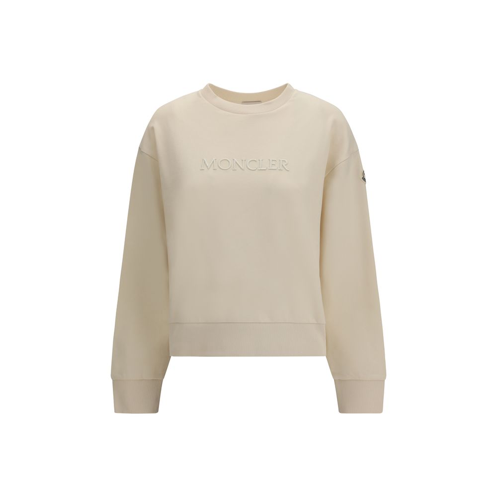 Beige Cotton Sweatshirt - ventzia