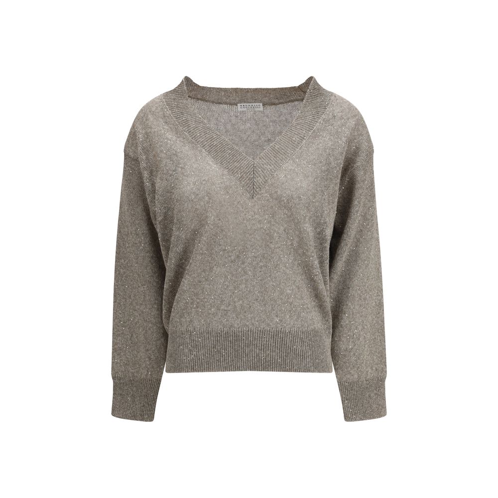 Brown Linen Sweatshirt - ventzia