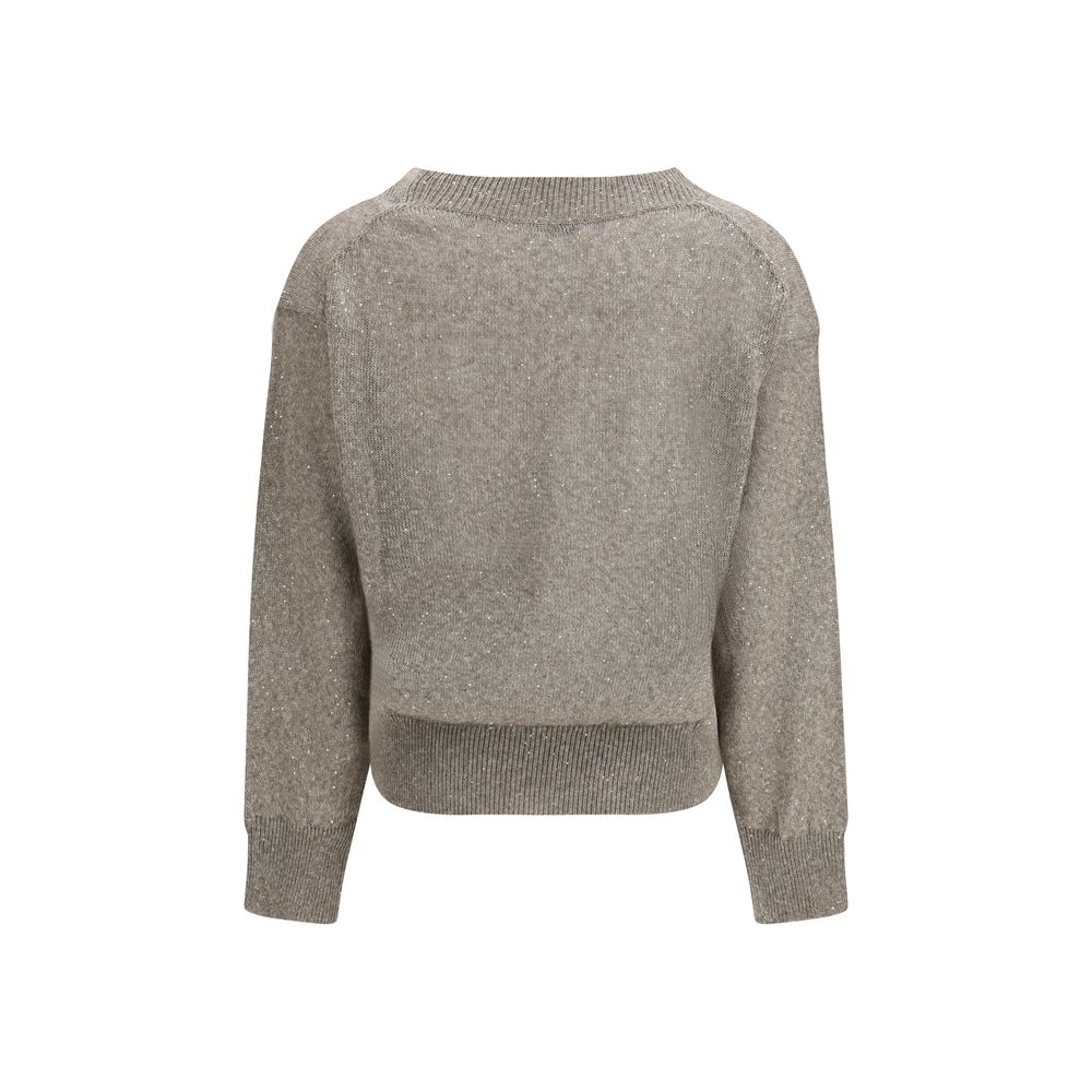 Brown Linen Sweatshirt - ventzia