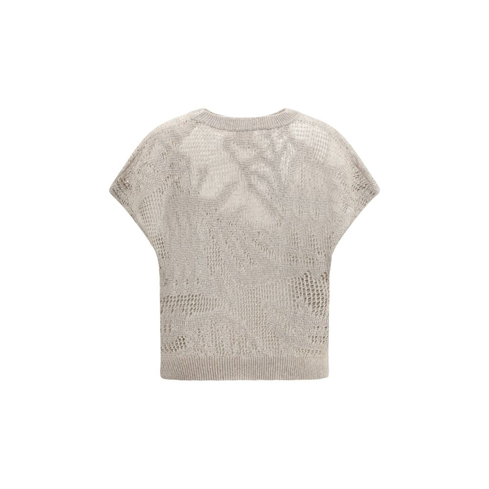 Beige Linen T-Shirt - ventzia