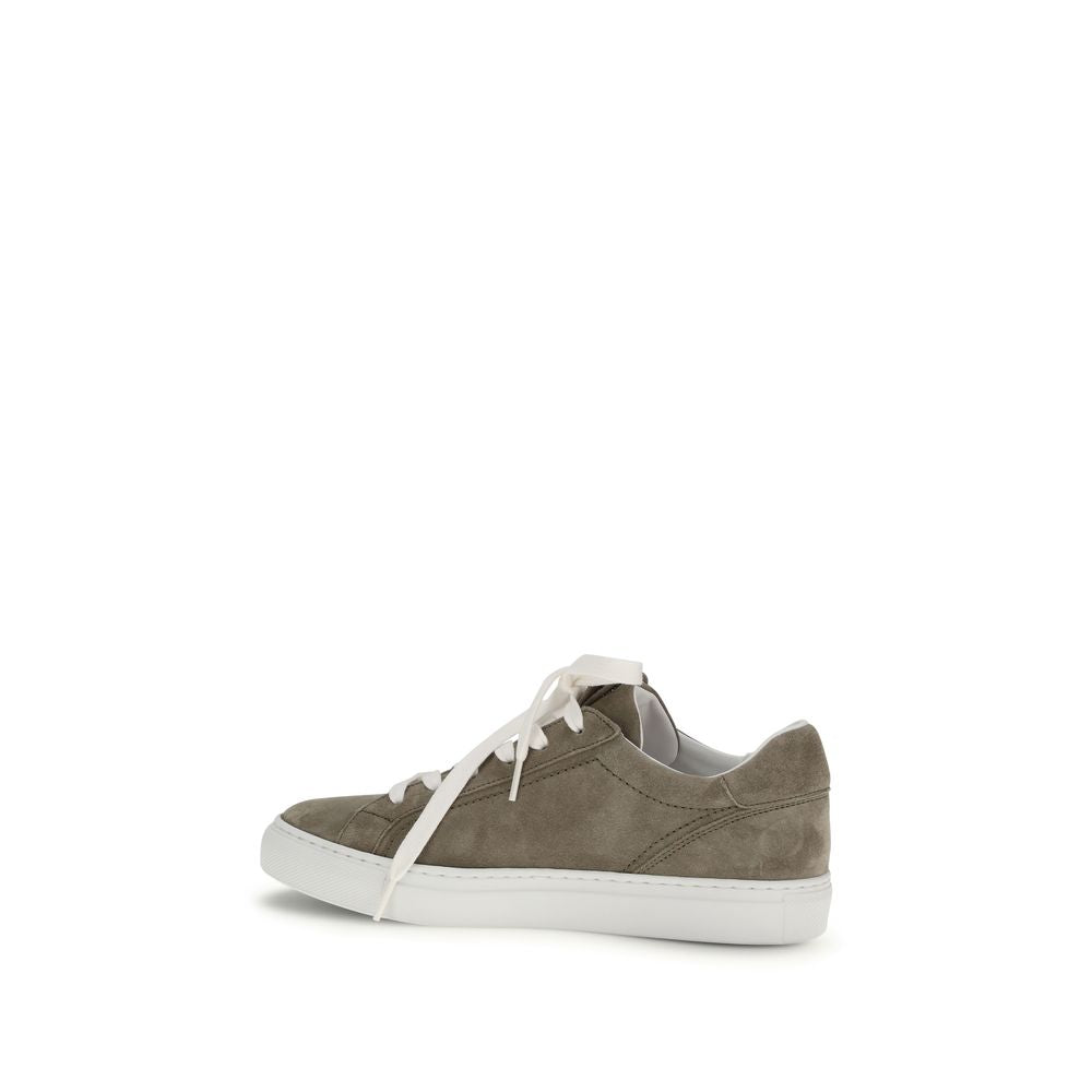 Gray Calf Leather Bos Taurus Sneakers - ventzia