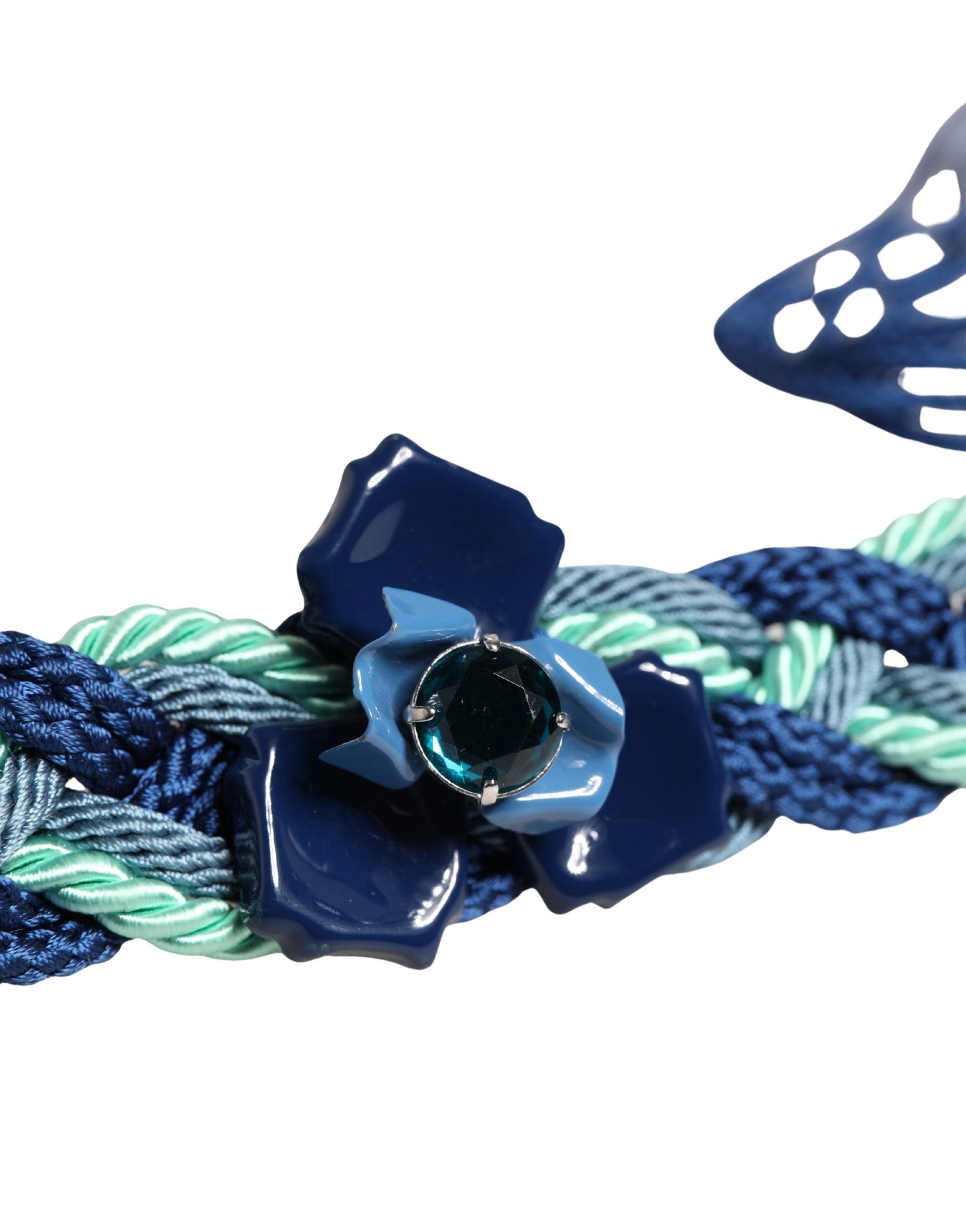 Multicolor Twisted Rope Chain Buckle Waist Belt - ventzia