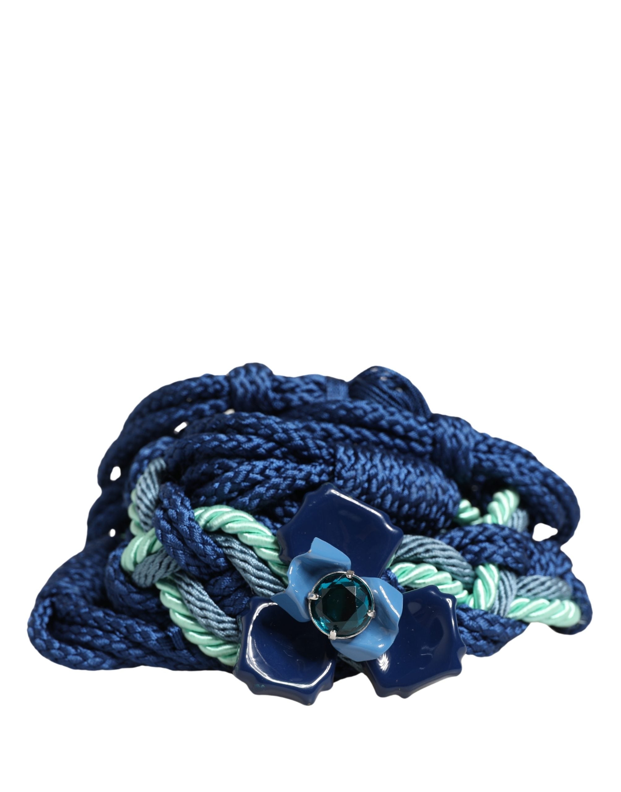 Multicolor Twisted Rope Chain Buckle Waist Belt - ventzia