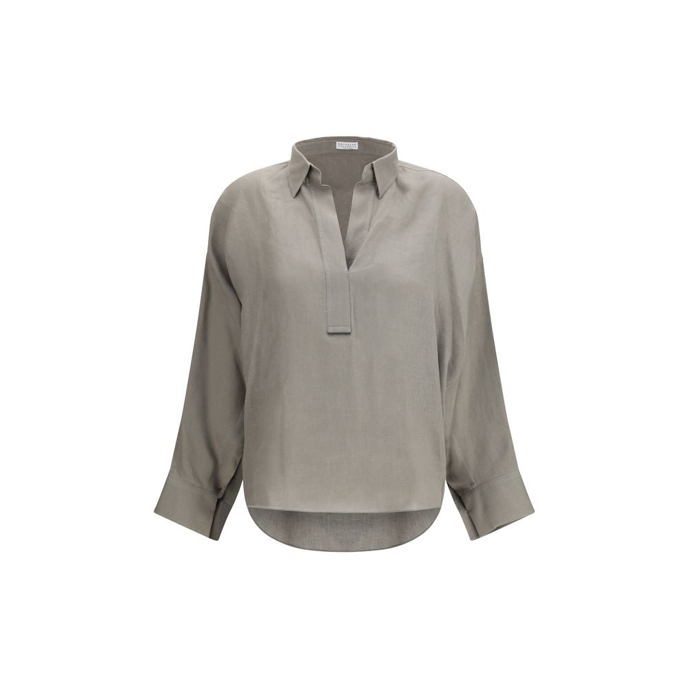 Bicolor Linen Blouse - ventzia