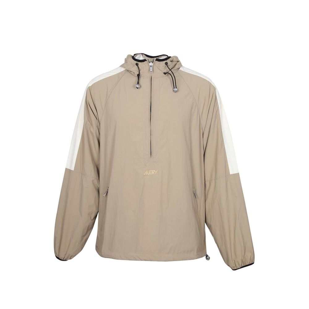 Beige Nylon Shell Jacket - ventzia