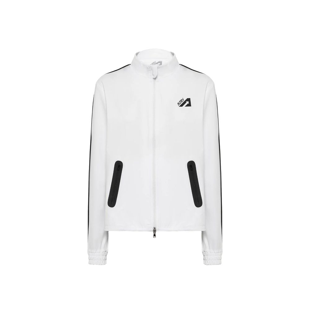 White Elastane Shell Jacket - ventzia