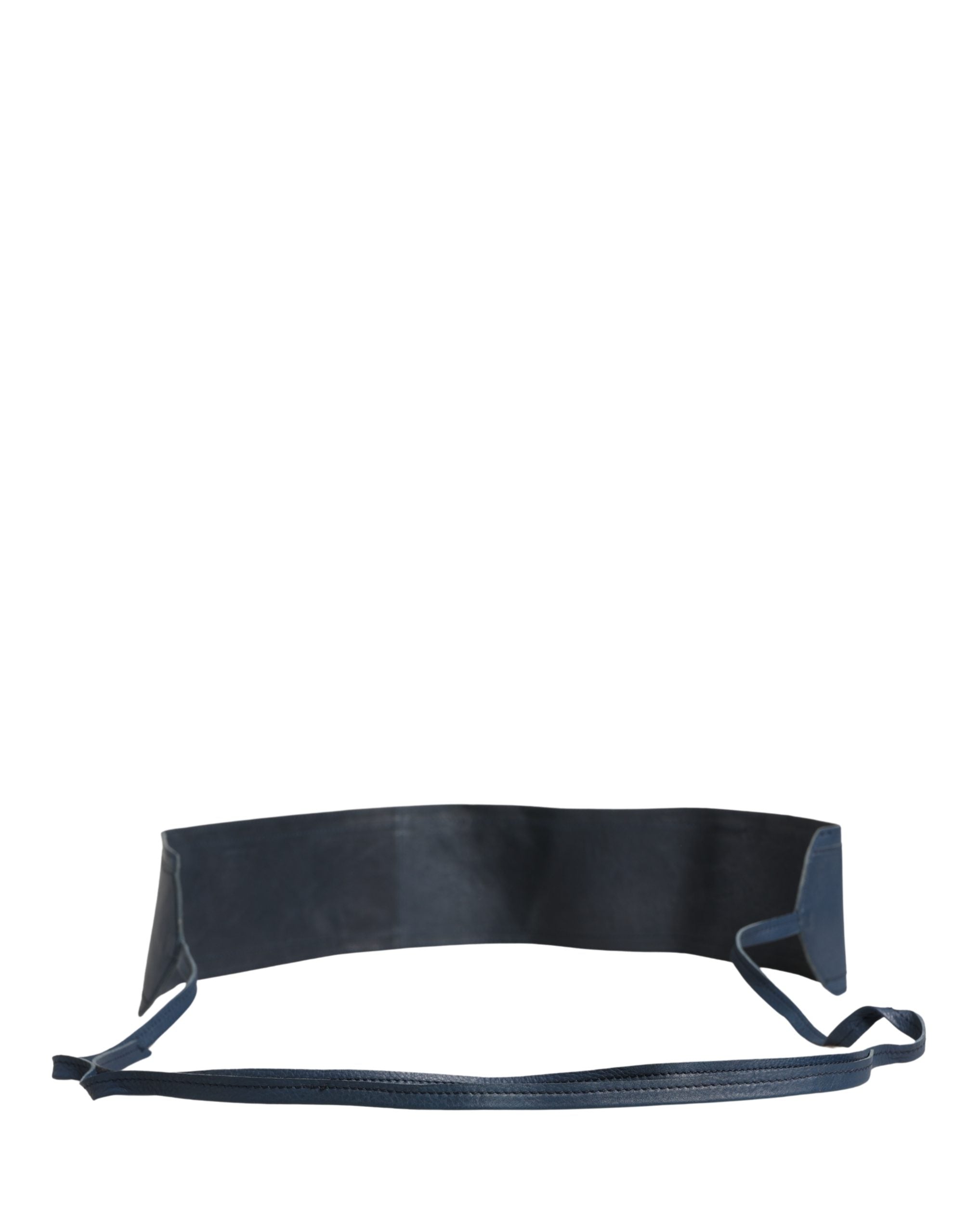 Blue Leather Wide Waist Women Cintura Belt - ventzia