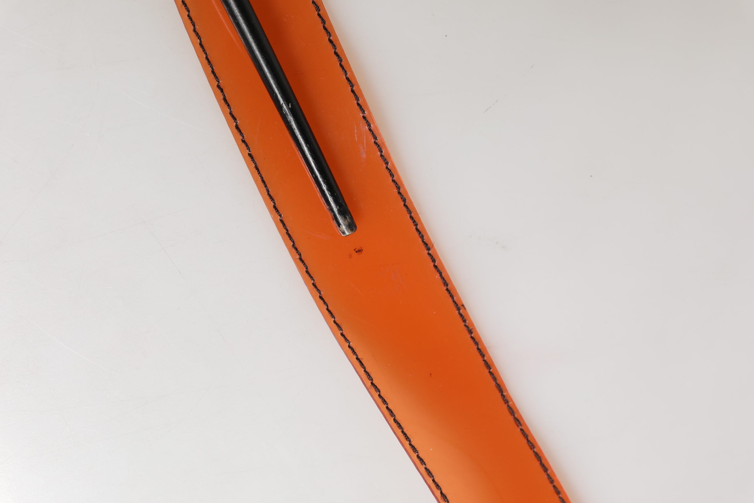 Orange PVC Waist Women Cintura Square Buckle Belt - ventzia