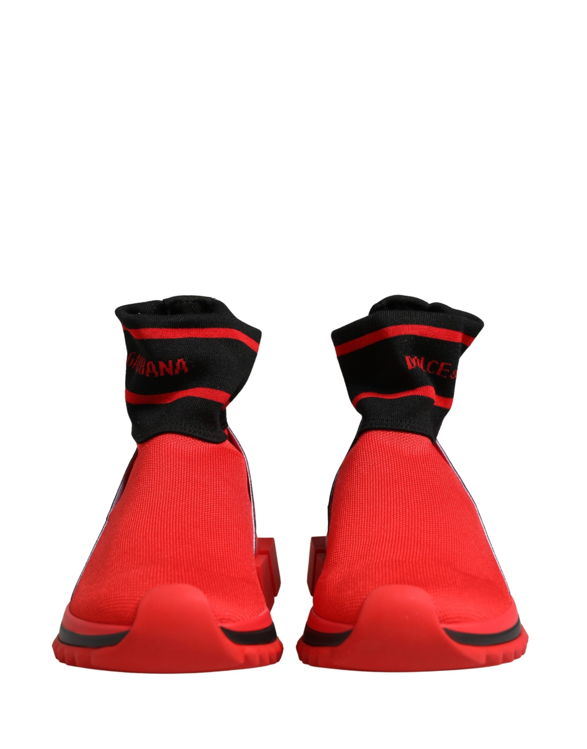 Red Black Sorrento Socks Sneakers Shoes - ventzia
