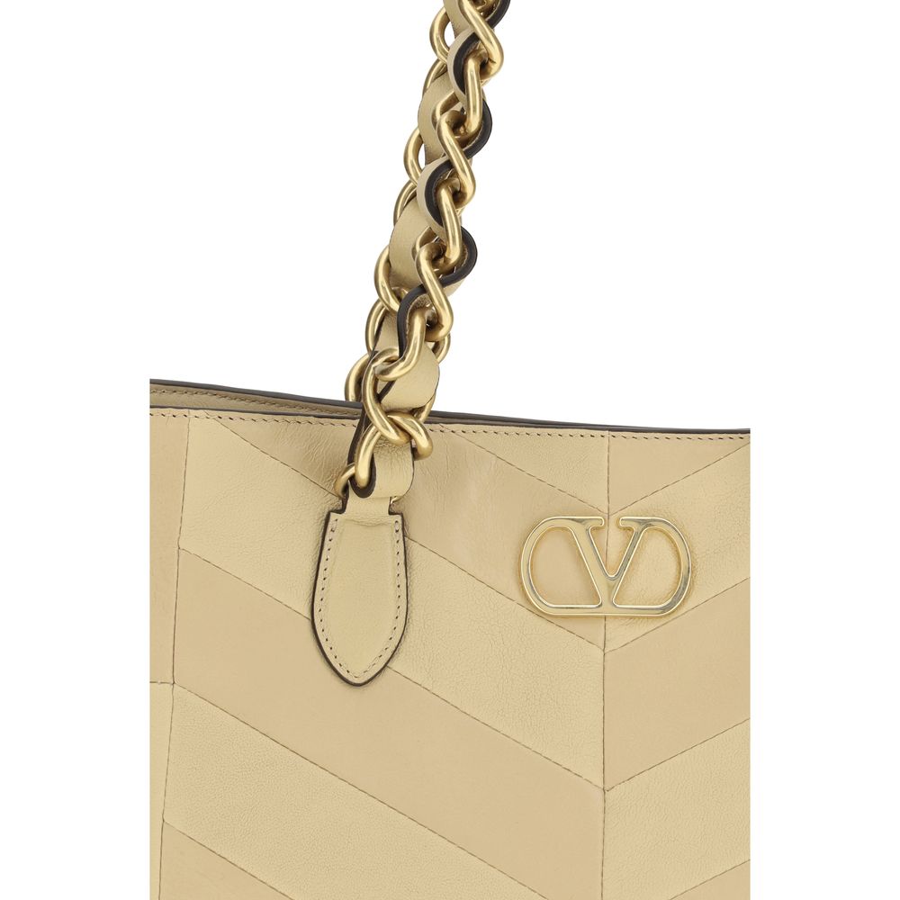 Gold Napa Leather / Calf Bos Taurus Shoulder Bag - ventzia