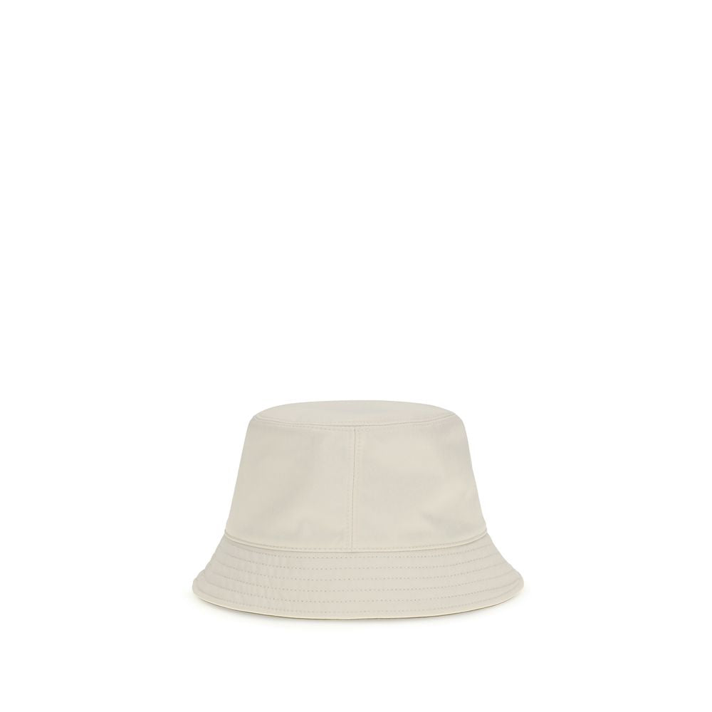 White Polyester Bucket Hat - ventzia