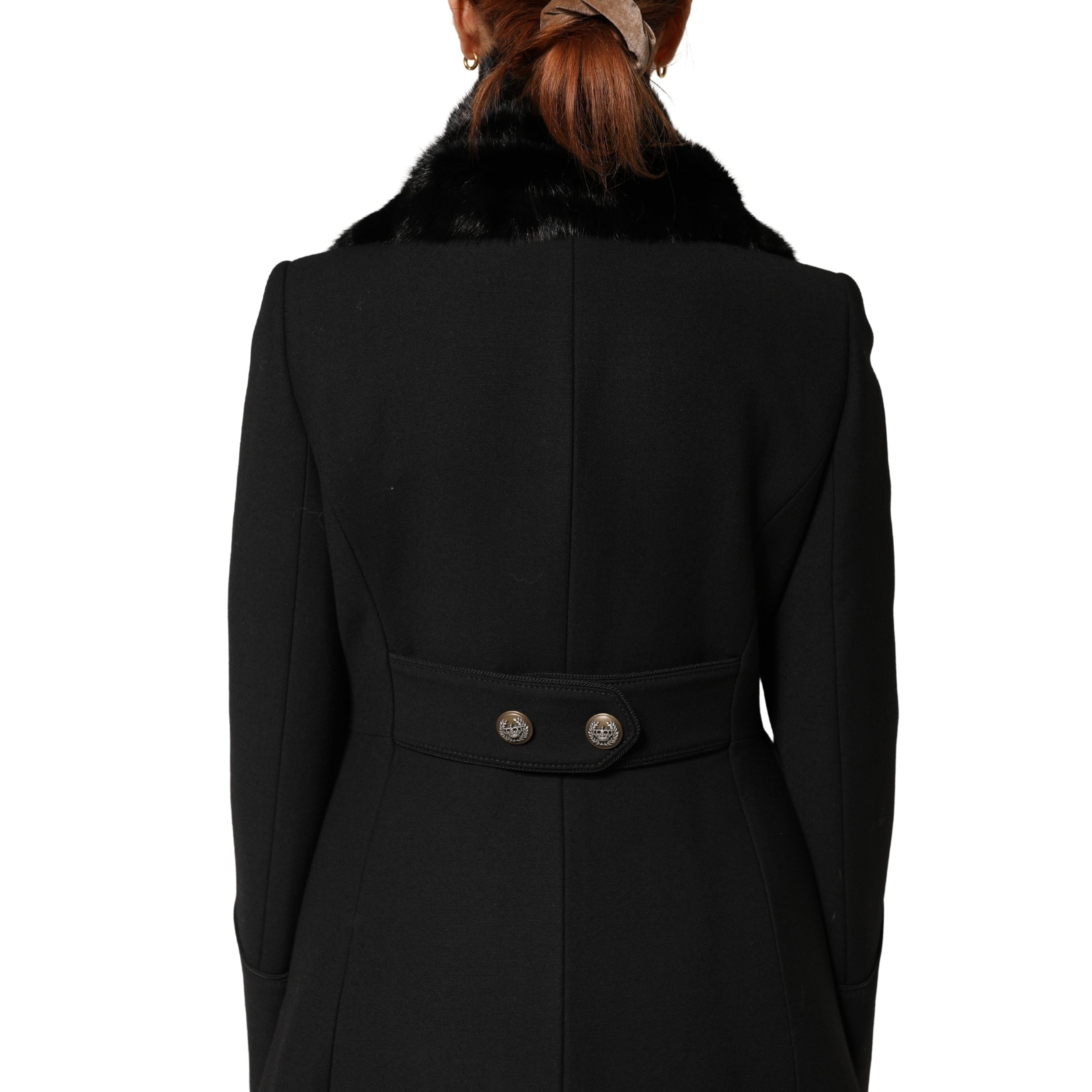 Black Fur Shawl Neck Wrap Cover Collar Scarf - ventzia