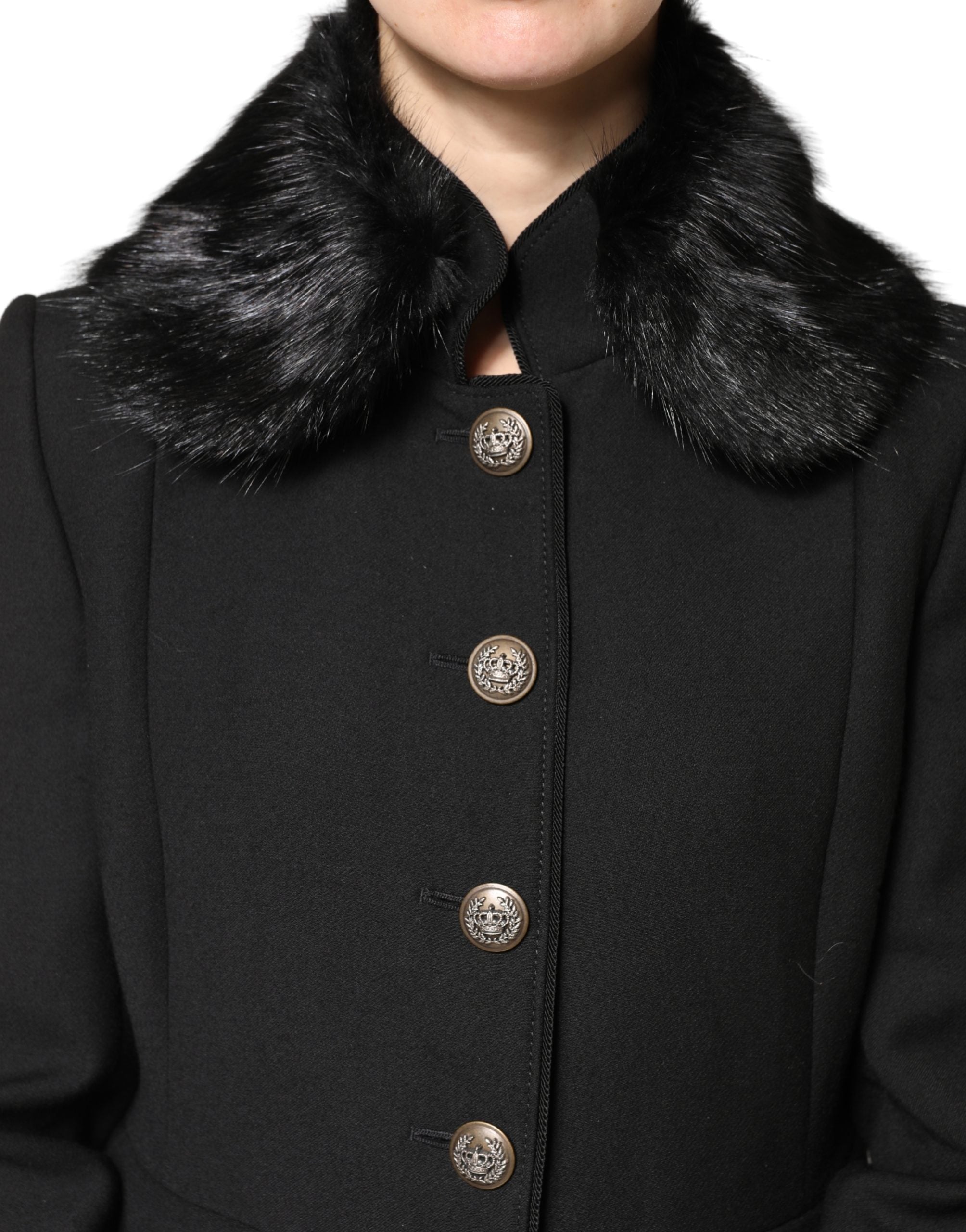 Black Fur Shawl Neck Wrap Cover Collar Scarf - ventzia