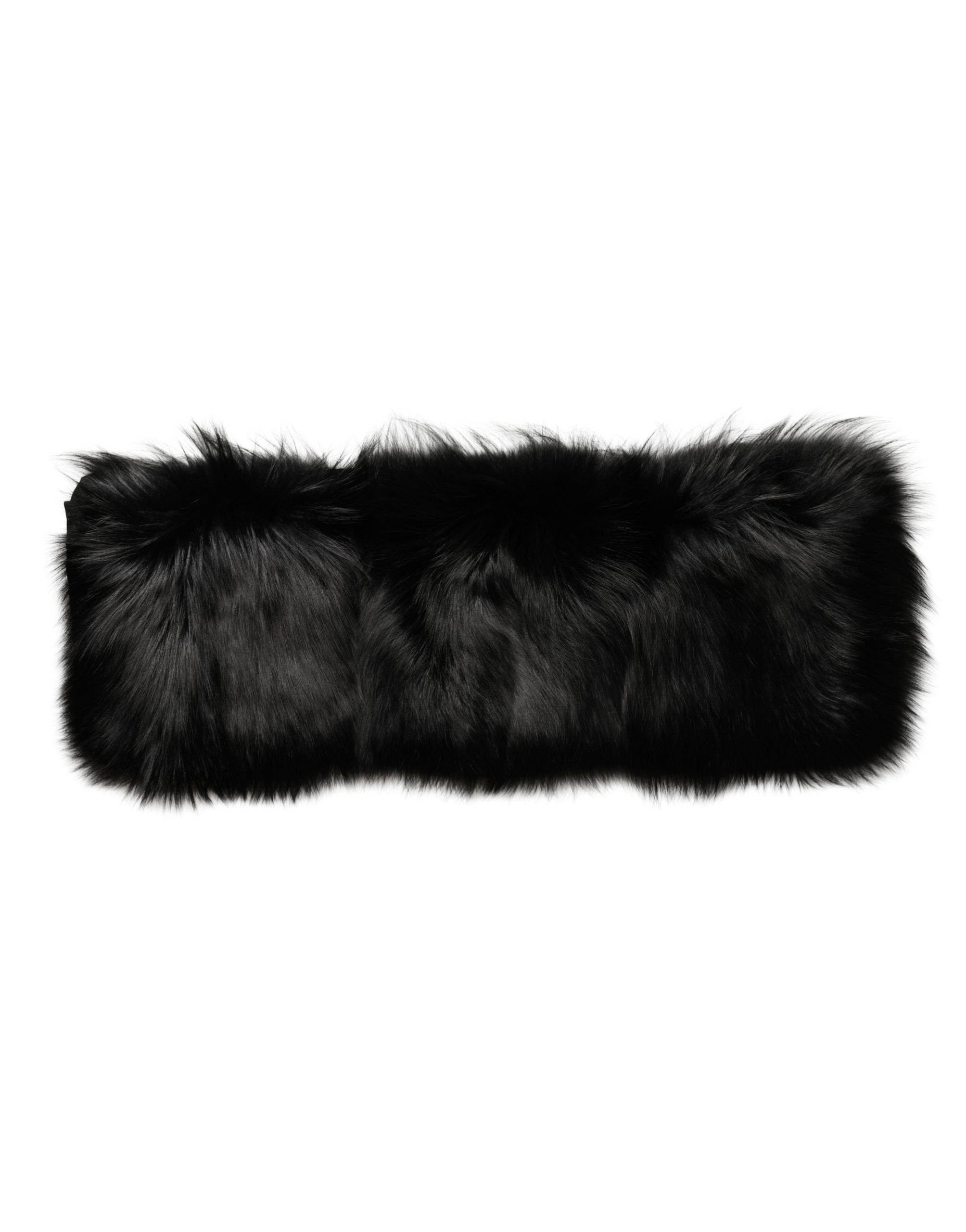 Black Fur Shoulder Collar Wrap Shawl Scarf - ventzia