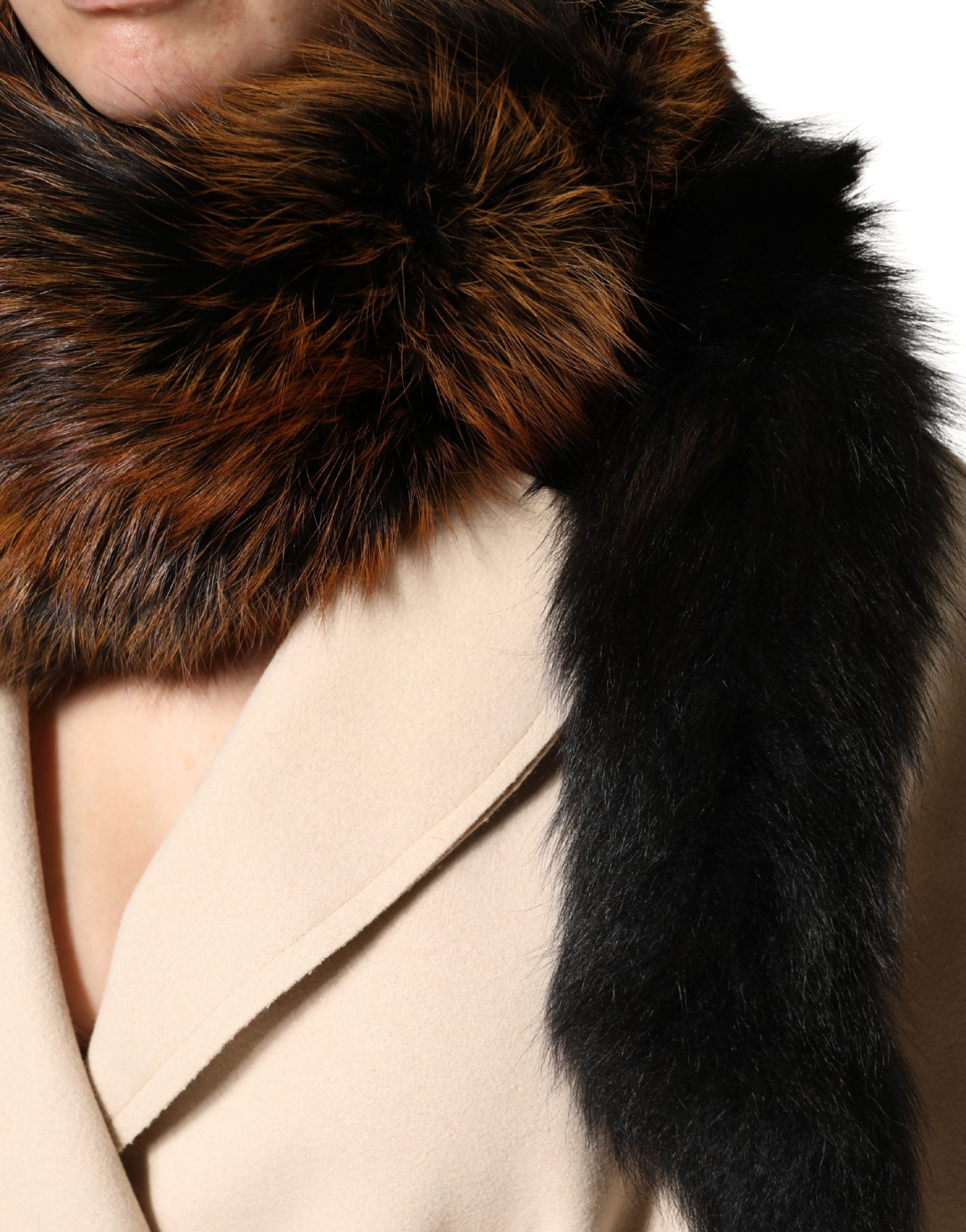 Brown Red Fox Fur Neck Warmer Winter Scarf - ventzia