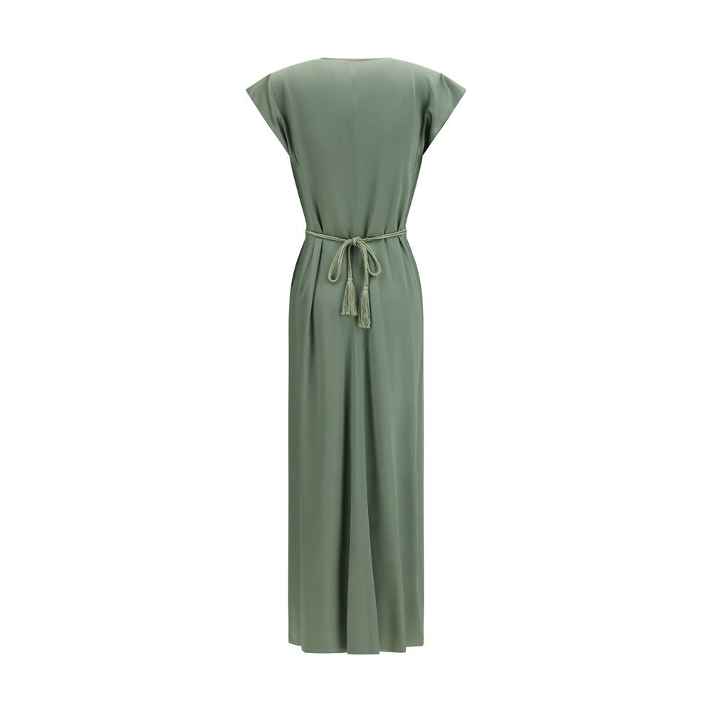 Bicolor Viscose Casual Dress - ventzia