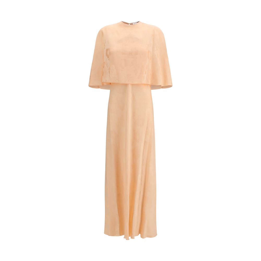Orange Viscose Casual Dress - ventzia