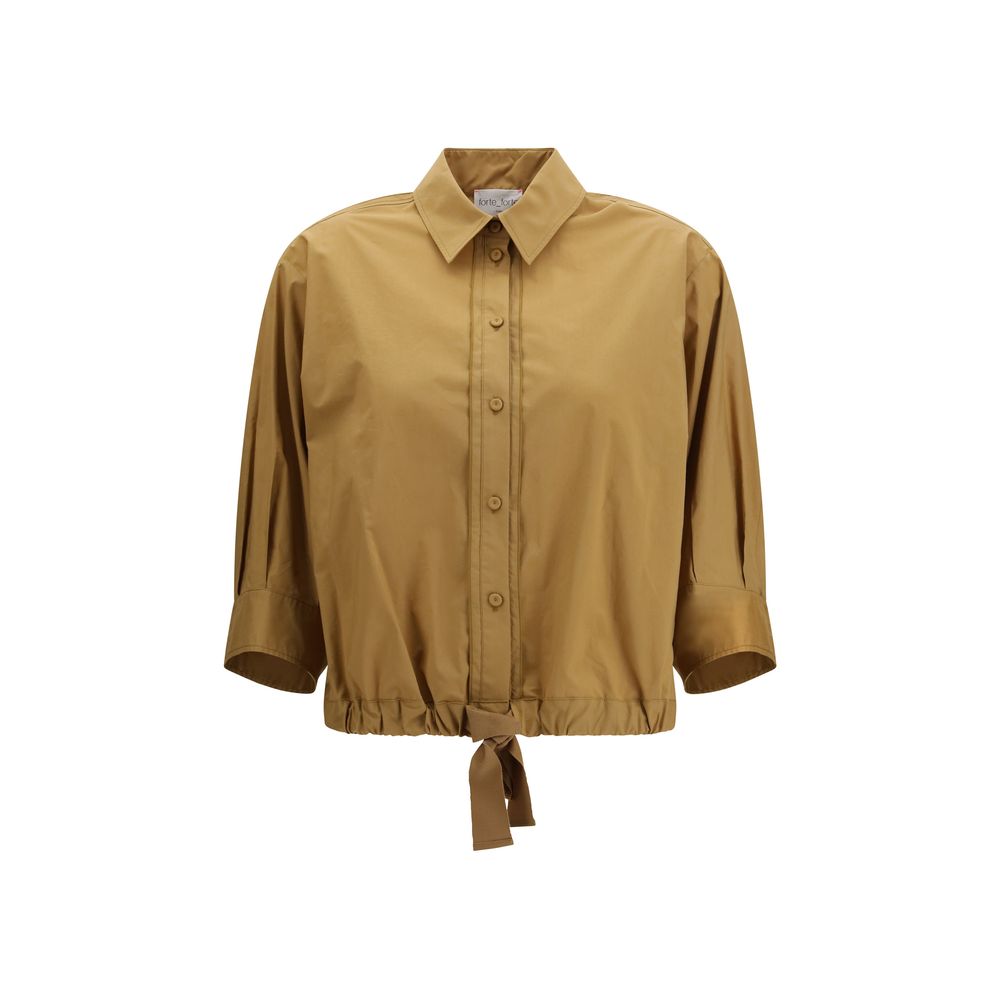 Bicolor Cotton Shortsleeve Shirt - ventzia