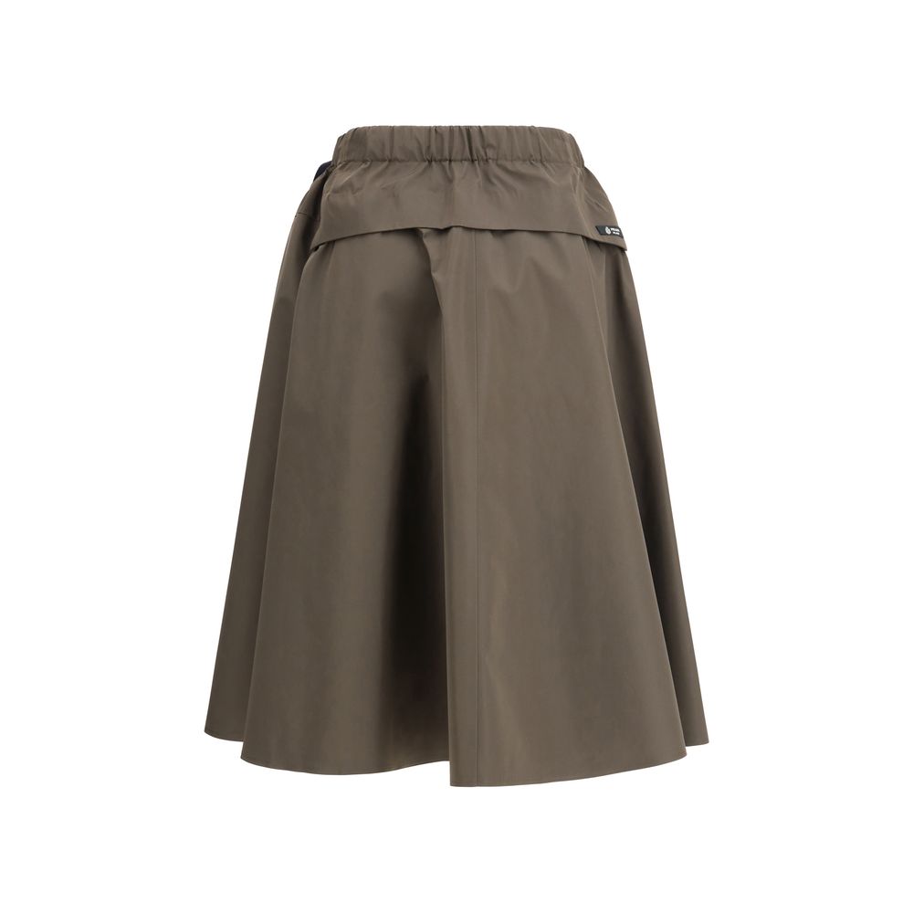 Bicolor Recycled Polyester Midi Skirt - ventzia