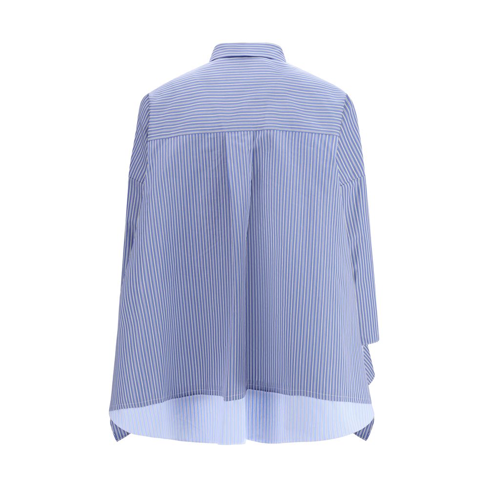 Blue Cotton Pattern Shirt - ventzia