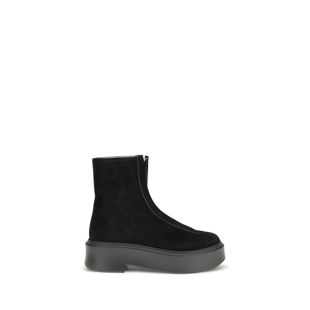 Black Rubber Ankle Boots - ventzia