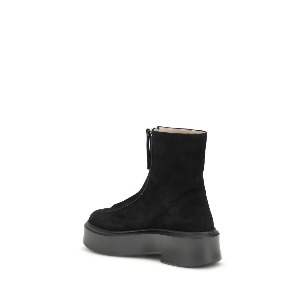 Black Rubber Ankle Boots - ventzia