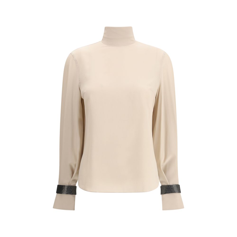 Beige Silk Blouse - ventzia
