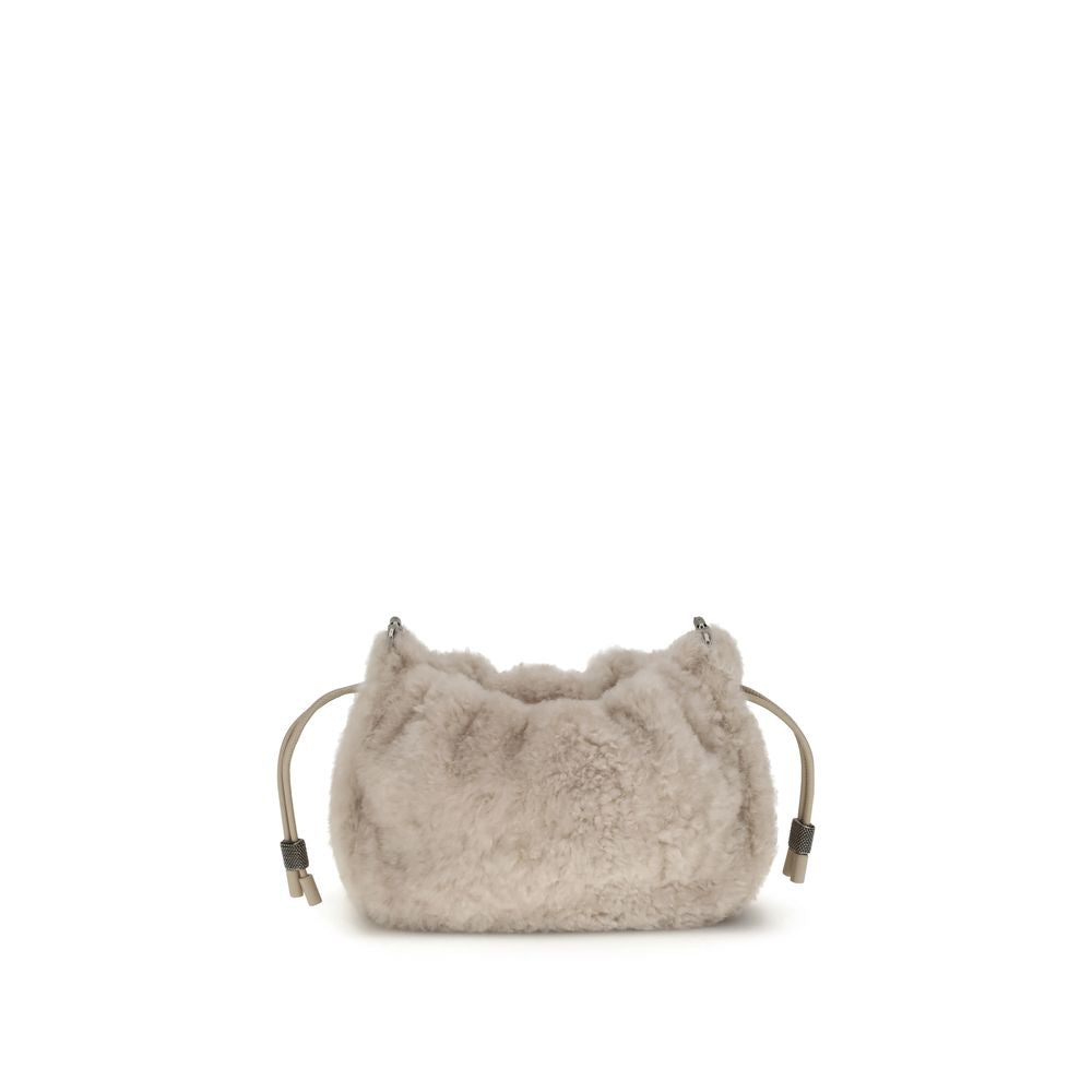 Gray Fur Shoulder Bag - ventzia