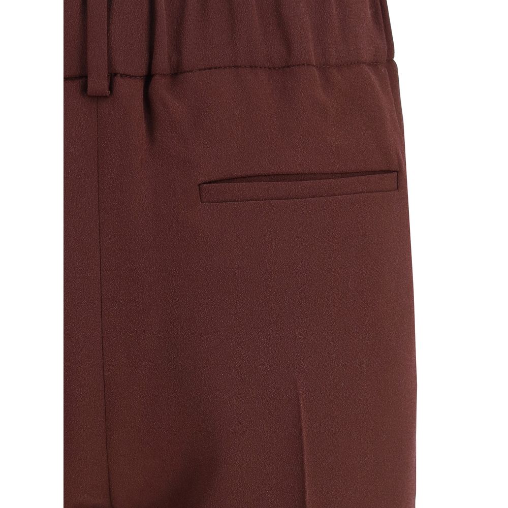 Bordeaux Acetate Casual Pants - ventzia